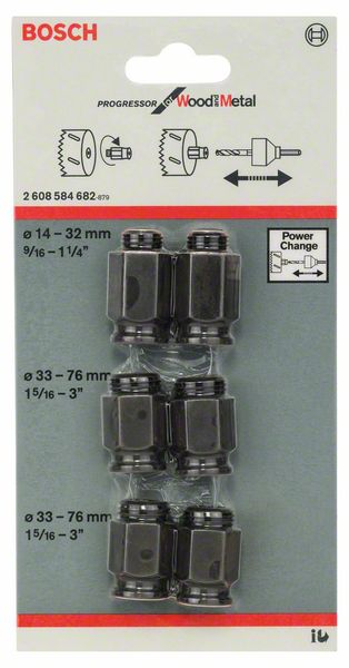 BOSCH Übergangsadapter-Set, 6-teilig
