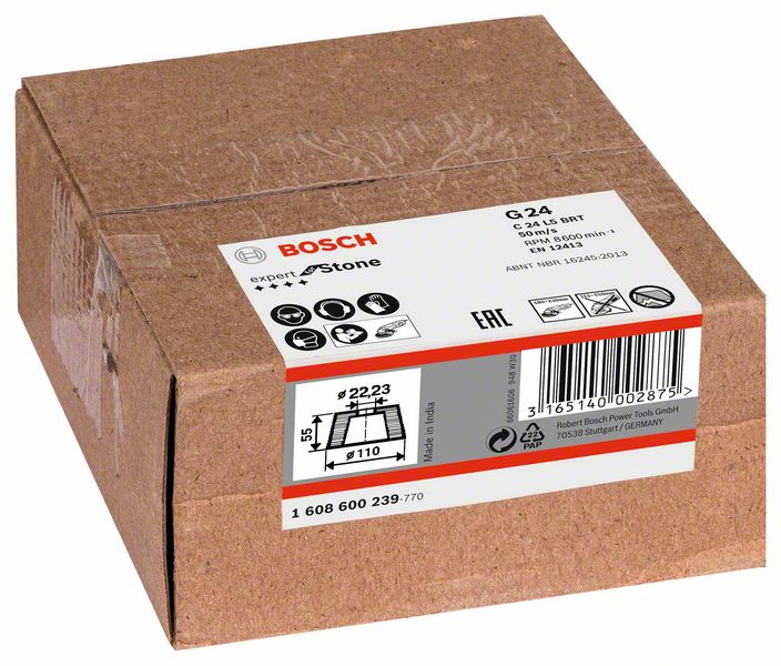 BOSCH Schleiftopf, konisch-Stein/Beton 90 mm, 110 mm, 55 mm, 24