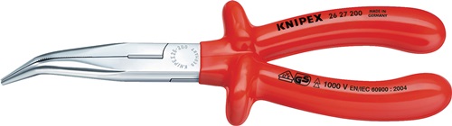 KNIPEX Flachrundzange L.200mm Form 2 40Grad gew.VDE tauchisol.KNIPEX