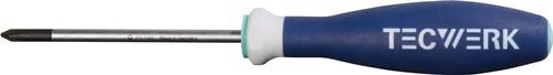 TECWERK Schraubendreher Gr.PH 1 Klingen-L.80mm 3K-Griff Rundkl.TECWERK