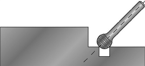 Frässtift KUD Schaft-D.3mm D.3mm Kopf-L.2,7mm HM Blank Verz.KVZ 4 RUKO