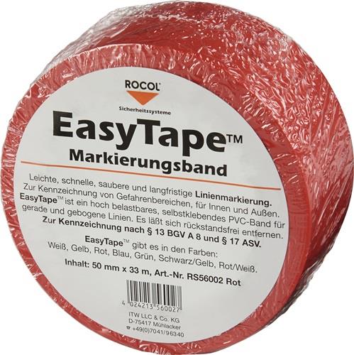 ROCOL Bodenmarkierungsband Easy Tape PVC rot L.33m B.50mm Rl.ROCOL