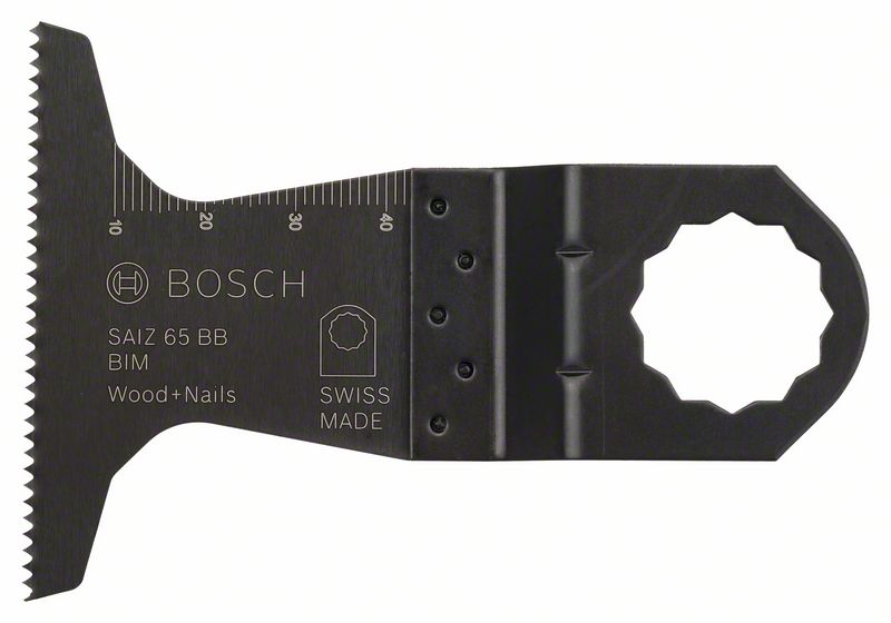 BOSCH BIM Tauchsägeblatt SAIZ 65 BB, Wood and Nails, 40 x 65 mm