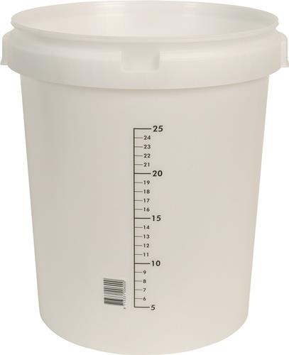 Anrühreimer GRIPLINE-O 30l 25 Liter-Skala weiß BERDAL