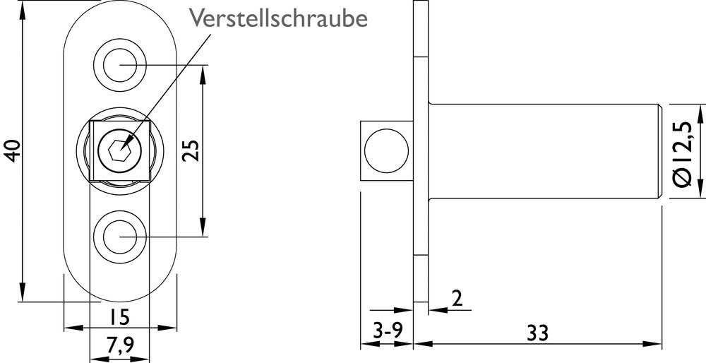 HERMAT Türfeststeller 6701, Aluminium