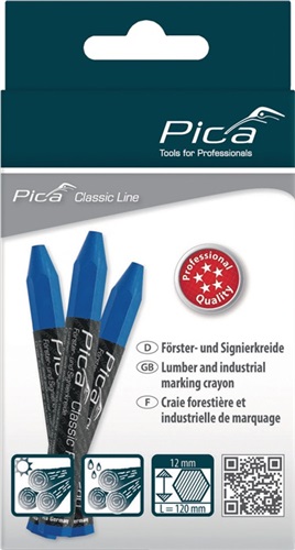 PICA Signierkreide Classic ECO 591 blau unpapiert 12 St./Schachtel PICA