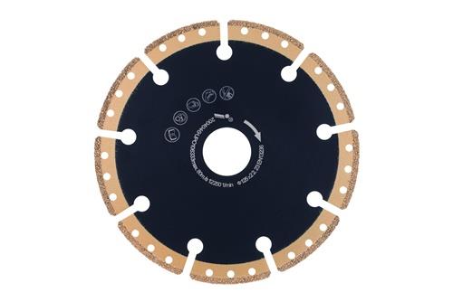 MARCRIST Diamanttrennscheibe MC850 AkkuMAX D.125mm Bohr.22,23mm Seg.-H.2,5mm Seg.-S.1,9mm