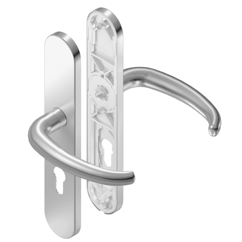 BKS FH Drückergarnitur mit Langschild TREMOLO B-72020, oval, EV1-Optik