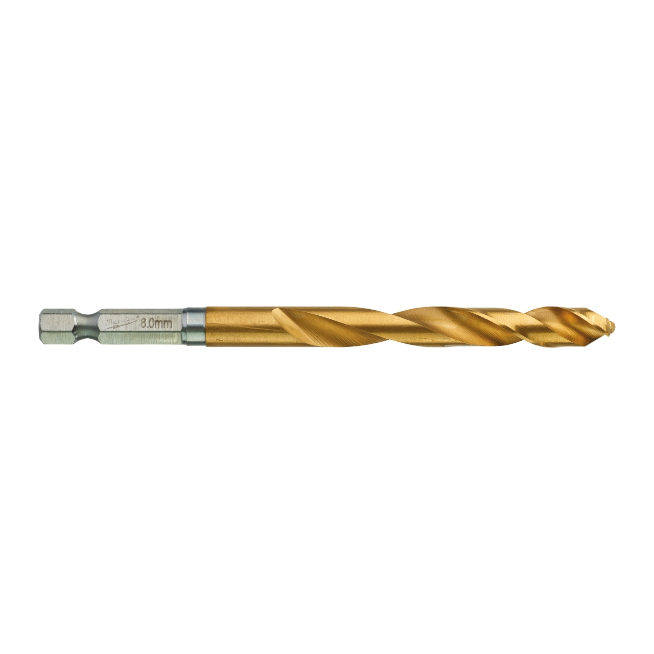 MILWAUKEE 8,0 x 111 mm SHOCKWAVE Metallbohrer HSS-G RED HEX Titan 1/4"