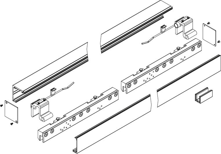 HERMAT Schiebetürbeschlag SAN REMO 9171, 150 kg, Aluminium