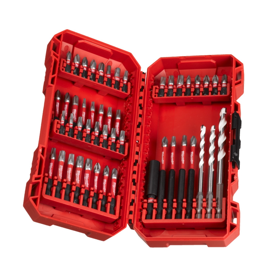 MILWAUKEE 48-tlg. Set in PACKOUT kompatibler Kassette SHOCKWAVE Set Bohren & Schrauben