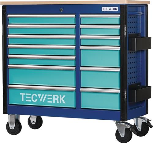 TECWERK Rollwerkbank PLUS 2.0 S Außen-B1150xT500xH1015mm Schubl.13 30kg 500kg TECWERK
