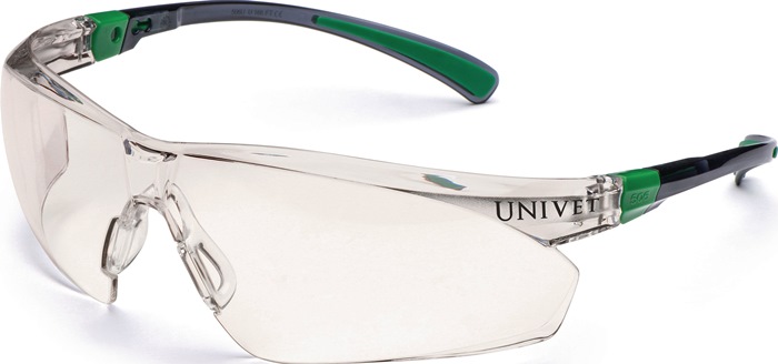 UNIVET Schutzbrille 506 UP EN 166,EN 170,EN 172 Bügel schwarz/grün,Scheibe In/out PC